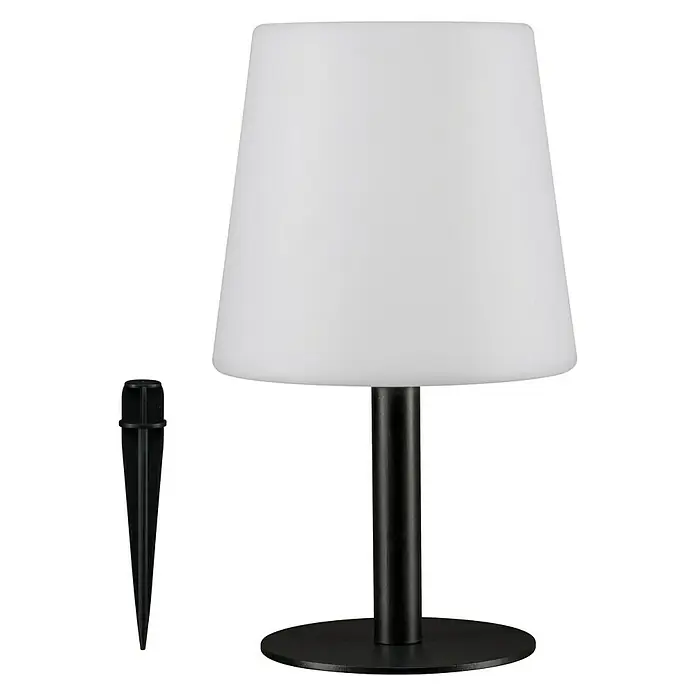 Paulmann Placido Mobiles LED-Licht - 1 W, Grau, Weiß, Höhe: 26 cm, IP44