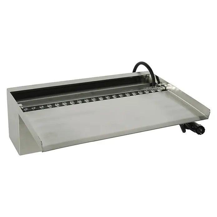 Ubbink Einbau-Wasserfall Niagara LED 30 Wall - 20 x 30 x 10 cm, Edelstahl, Leuchtmittel: LED - Linke Seitenansicht
