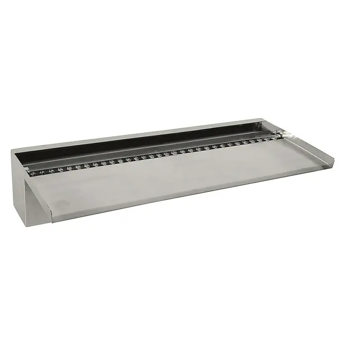 Ubbink Einbau-Wasserfall Niagara LED 60 Wall - 20 x 60 x 10 cm, Edelstahl, Leuchtmittel: LED - Linke Seitenansicht