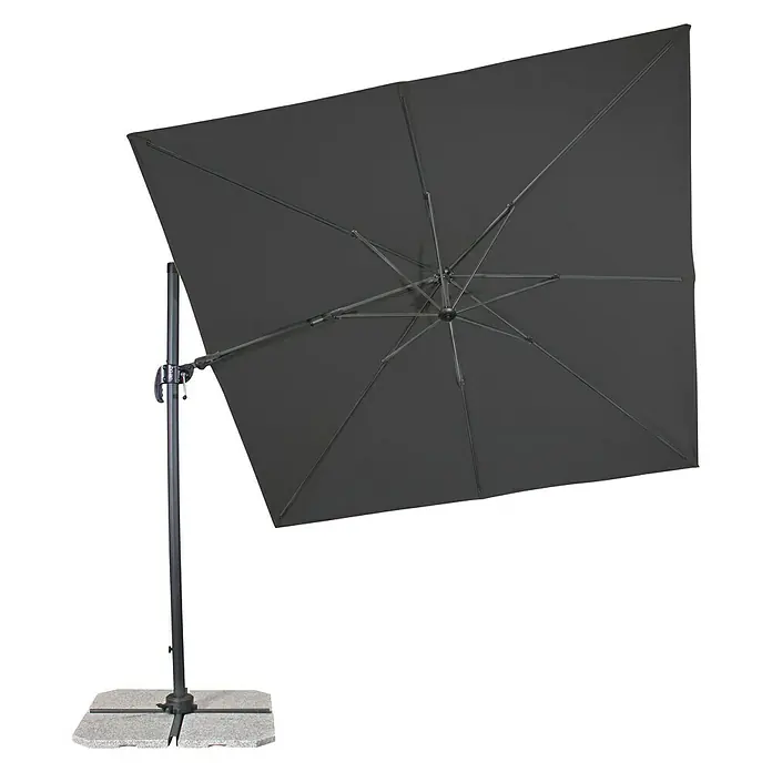 Derby Ravenna Pendelschirm Ax - Anthrazit, L x B: 268 x 268 cm - Ansicht von unten