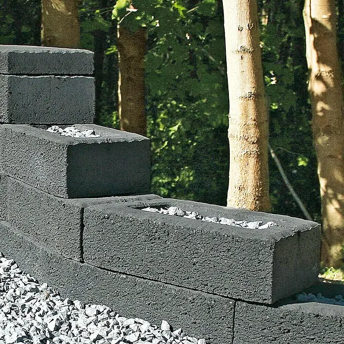 Betonski element za ogradu Antik - Antracit, 40/33 x 20 x 10 cm, Beton