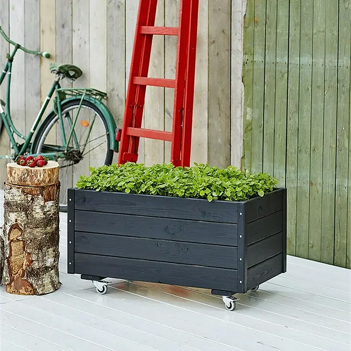 Plus Pflanzkasten - 88 x 48 x 47 cm, Mit Rollen - Stimmungsaufnahme