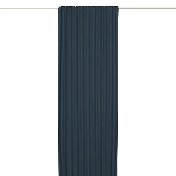 Elbersdrucke Verdunkelungsvorhang Midnight - 140 x 255 cm, 100 % Polyester, Dunkelblau - Vorderansicht