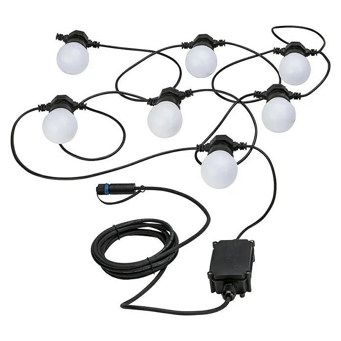 Paulmann Plug & Shine LED-Lichterkette - 6,8 m, Außen, 7-flammig, IP44 - Vorderansicht