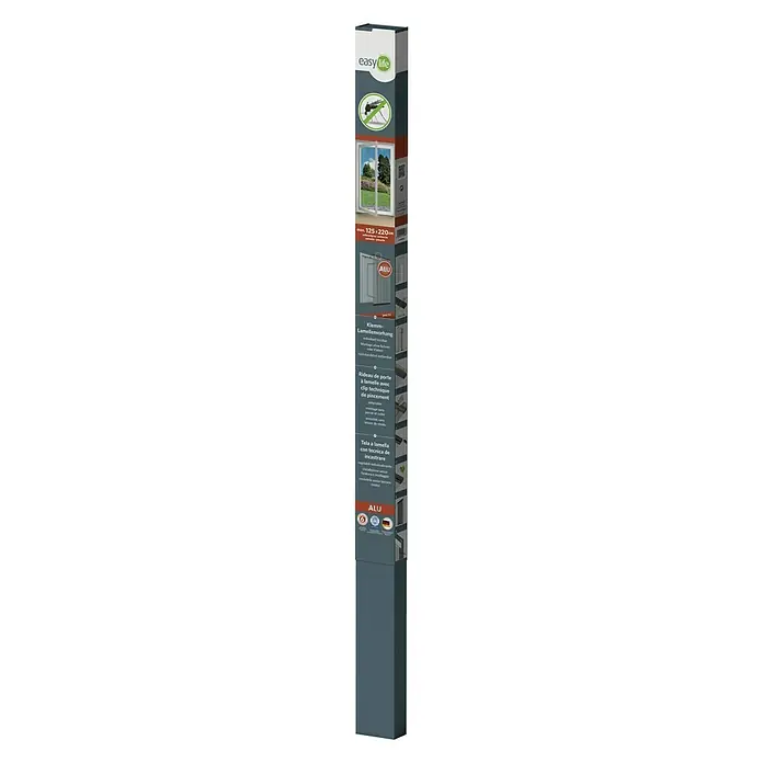 Easy Life proLINE Zaštitna zavjesa od insekata - Š x V: 125 x 220 cm, Boja tkanine: Antracit, Pričvršćivanje stezanjem, Materijal tkanine: Plastika ojačana staklenim vlaknima (GfK) - Pogled sprijeda