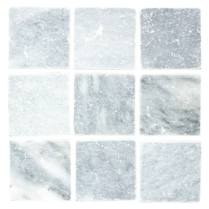 Antikmarmor Bardiglio - 10 x 10 cm, Anthrazit, Matt - Ansicht von oben