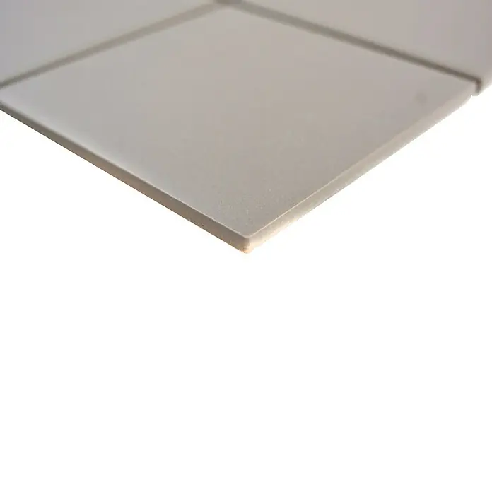 Mosaikfliese Quadrat Uni CU 902 - 29,8 x 29,8 cm, Hellgrau, Matt - Detailaufnahme