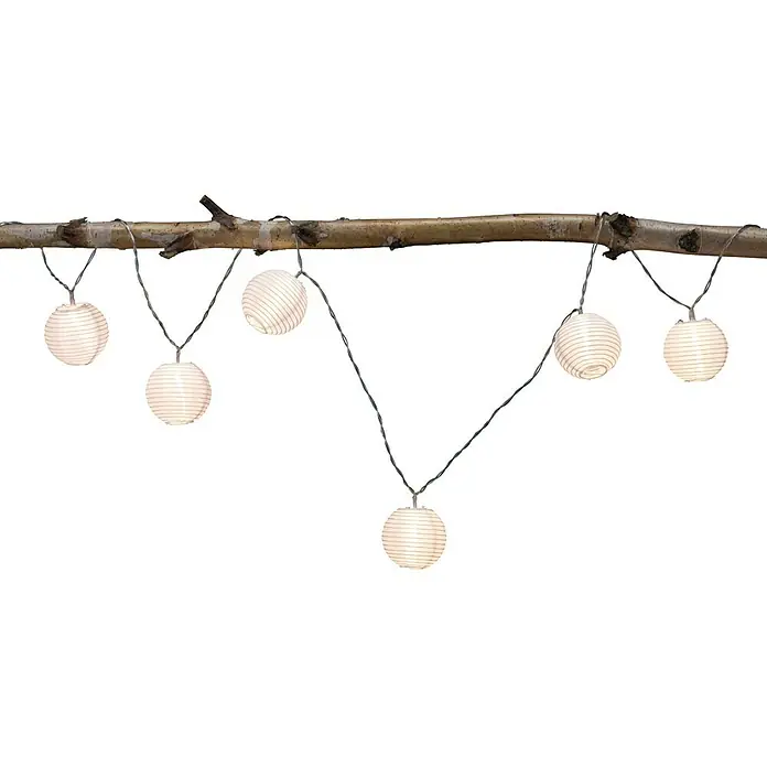 Paulmann LED-Lichterkette Lampion - 7-flammig, 3,6 m, Außen