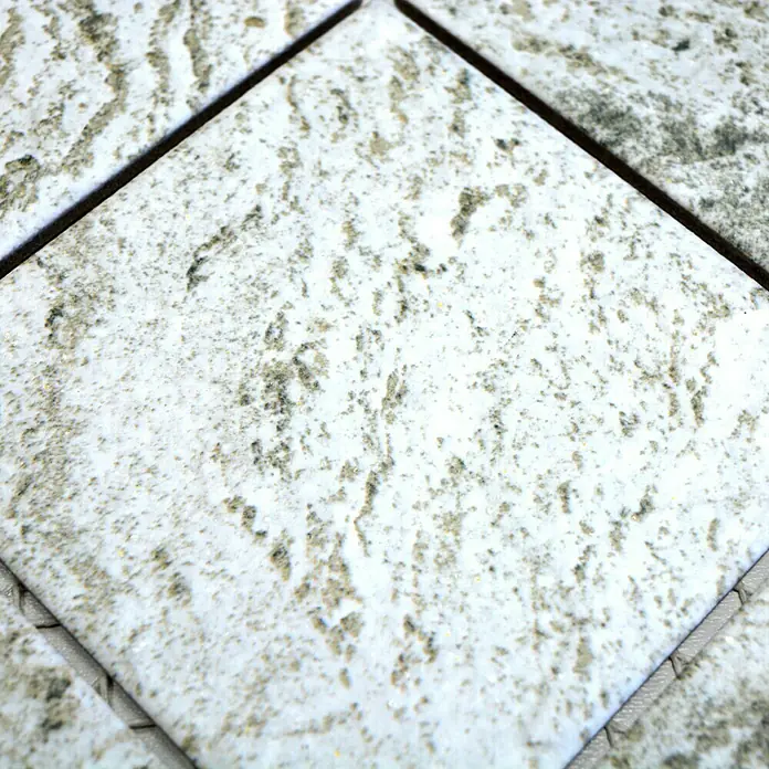 Mosaikfliese Quadrat HWA 9LG - 29,8 x 29,8 cm, Hellgrau, Matt - Detailaufnahme