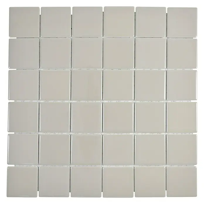Mosaikfliese Quadrat Uni CD 282 - 29,8 x 29,8 cm, Beige/Braun, Glänzend - Ansicht von oben