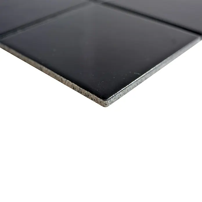 Mosaikfliese Quadrat Uni CQ 125 - 29,8 x 29,8 cm, Schwarz, Matt - Detailaufnahme