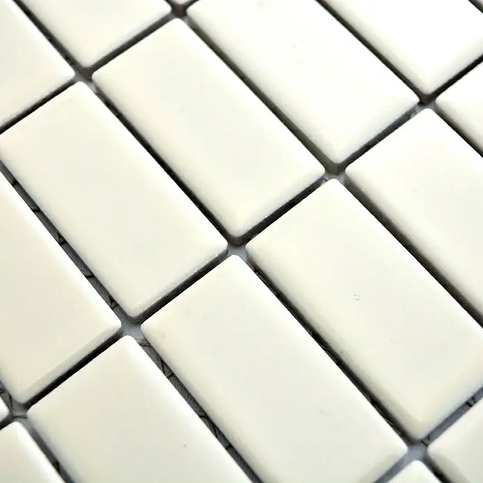 Mosaikfliese Stäbchen Uni ST 405 - 29,8 x 29,8 cm, Beige, Matt - Detailaufnahme
