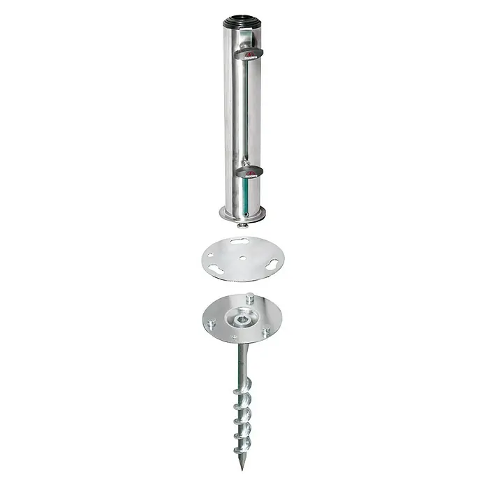 Doppler Bodenanker Greenfield - Silber - Vorderansicht