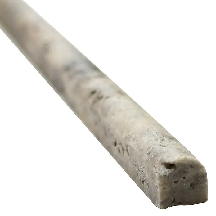Fliesenbordüre Travertin PP 47315 - 30,5 x 1,5 cm, Silber, Matt - Detailaufnahme