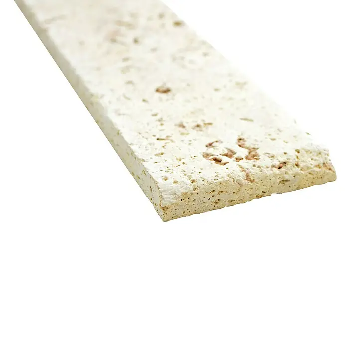 Sockelfliese Travertin SO 51470 - 7 x 40,6 cm, Gold, Matt - Detailaufnahme
