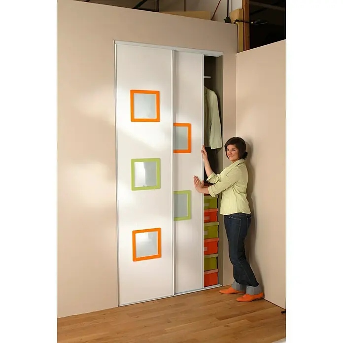 Mottez Bullauge - MDF, Natur, Verglasung: Klar, 30 x 30 cm, Quadratisch - Stimmungsaufnahme