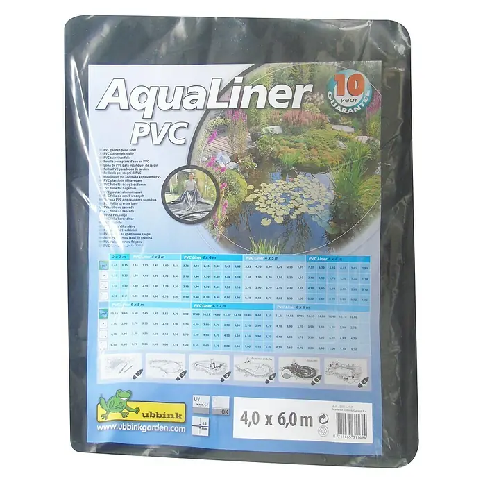 Ubbink PVC-Teichfolie AquaLiner - Stärke: 1 mm, L x B: 6 x 4 m - Ansicht von oben