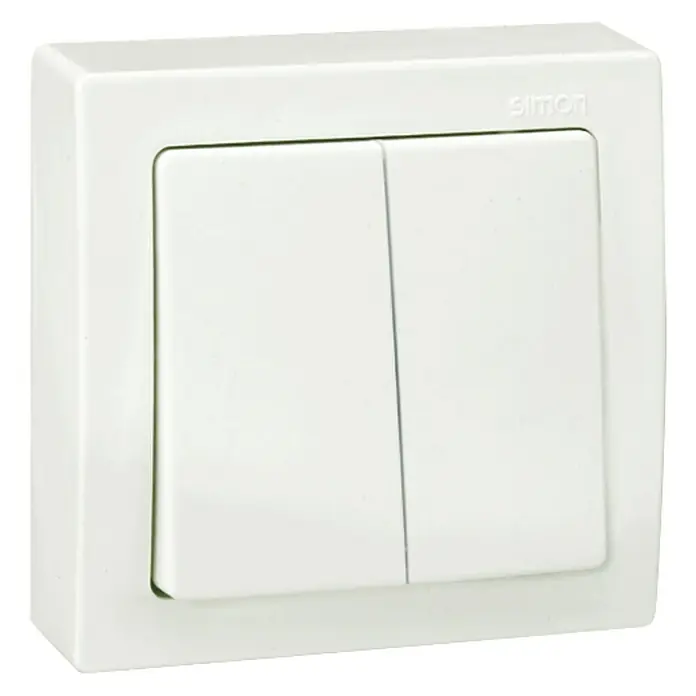 Simon 73 Interruptor/Conmutador Loft - Blanco, Montaje en la pared, Plástico