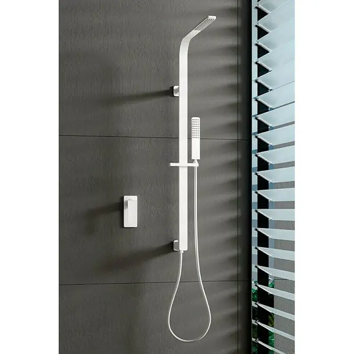 Imex Sistema de ducha Bahamas Blanco - Con grifo monomando, Número de tipos de chorro: 1 ud., Blanco - Foto ambiente