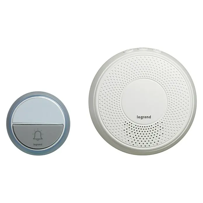Legrand Juego de timbre inalámbrico Confort - 100 m, IP44, 80 dB, Plástico