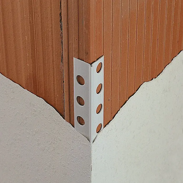 Perfil de yesero de PVC - 2,5 m x 25 mm - Producto en uso