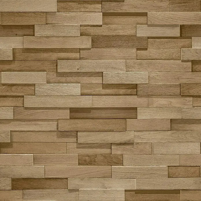 Papel pintado Briqueta madera - Marrón, 10,05 x 0,53 m - Vista superior