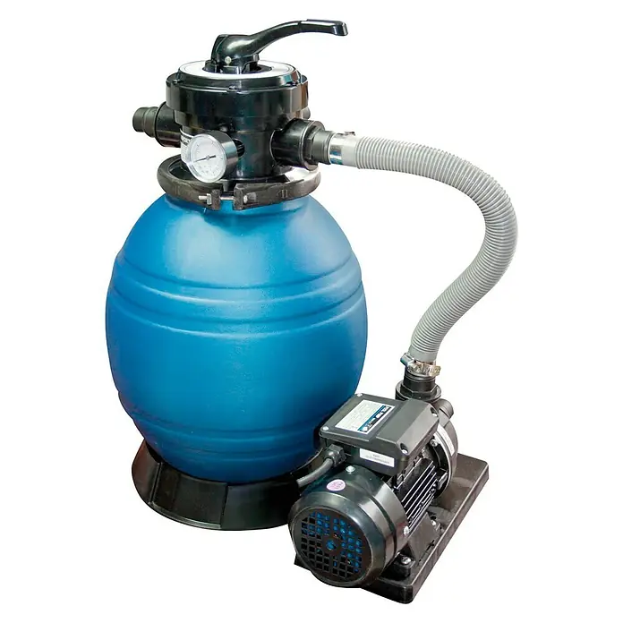 Filtro de arena monobloc 400 - Potencia de filtración: 7 m³/h, Apto para: Limpieza de piscinas - Vista frontal