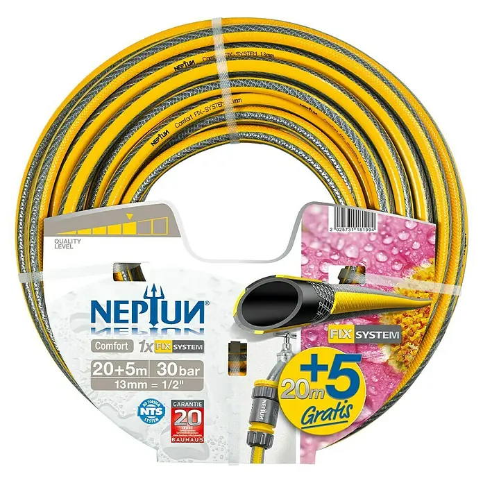 Neptun Comfort Gartenschlauch NTS - 20 m + 5 m gratis, Schlauchdurchmesser: 13 mm (½″) - Draufsicht