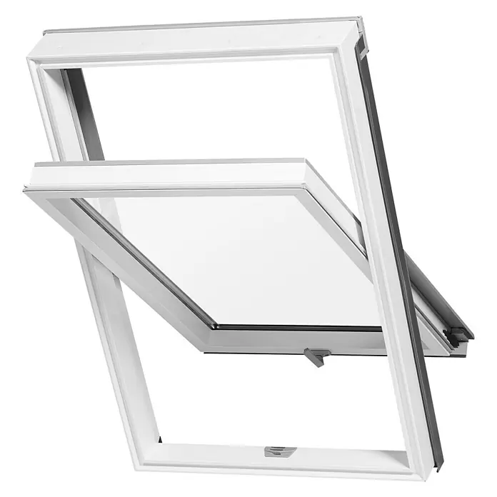 Solid Elements Pro Dachfenster - B x H: 78 mm x 117,8 cm, Kunststoff, Grau/Anthrazit - Vorderansicht