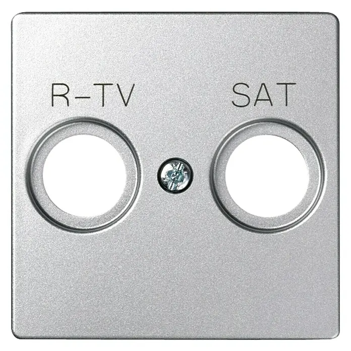 Simon 82 Tapa para mecanismo TV/SAT - Gris, Aluminio, En pared