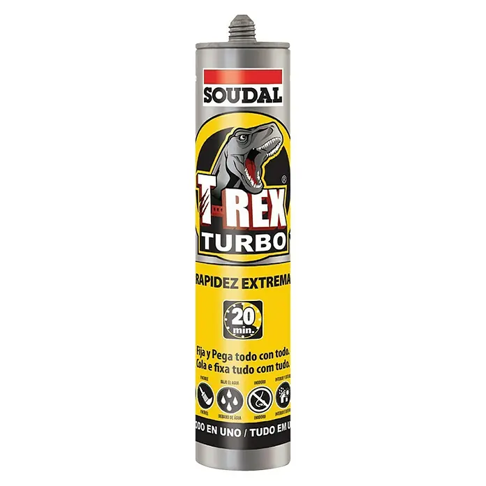 Soudal Pegamento adhesivo T-Rex Turbo - 290 ml