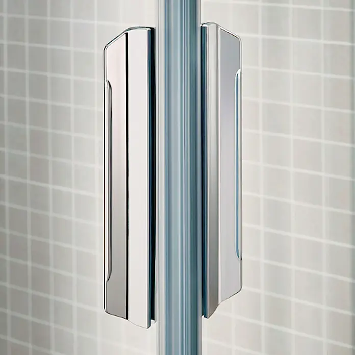 Roca Mampara de ducha frontal Naray L2-E - An x Al: 136,1 x 195 cm, 6 mm, Cromo