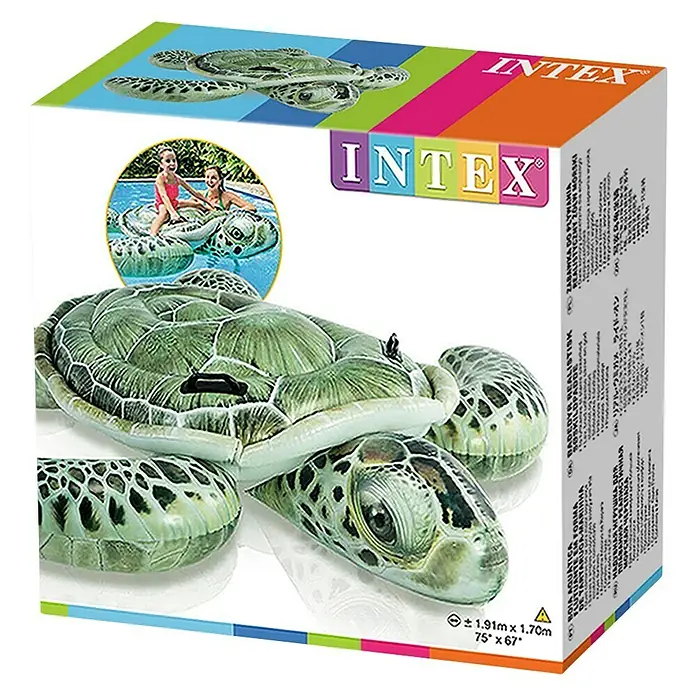 Intex Animal acuático Tortuga - L x An x Al: 197 x 170 x 26 cm