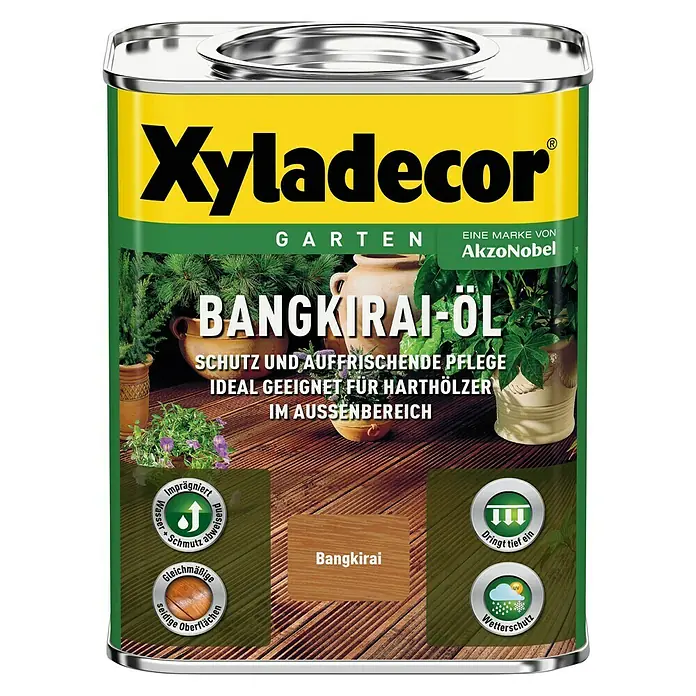 Xyladecor Bangkirai-Öl - Seidenglänzend, Bangkirai, 750 ml