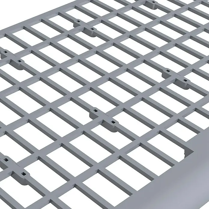 Easy Life Laubfanggitter - L x B: 200 x 17 cm, Grau - Detailaufnahme