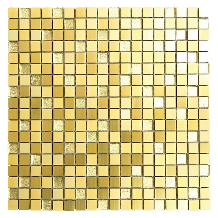 Mosaikfliese Quadrat ALF A307 - 30 x 30 cm, Gold, Matt - Ansicht von oben