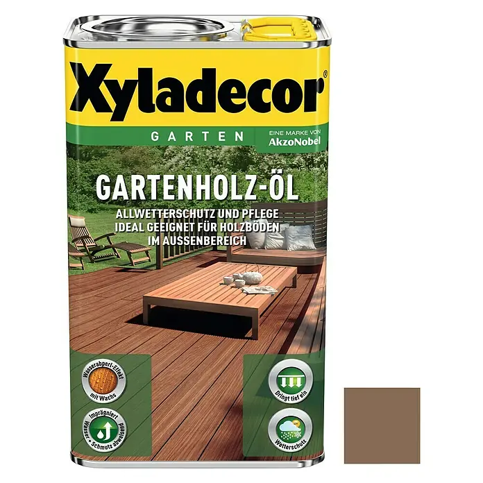 Xyladecor Universal-Hartholzöl - 2,5 l, Seidenglänzend, Natur Dunkel