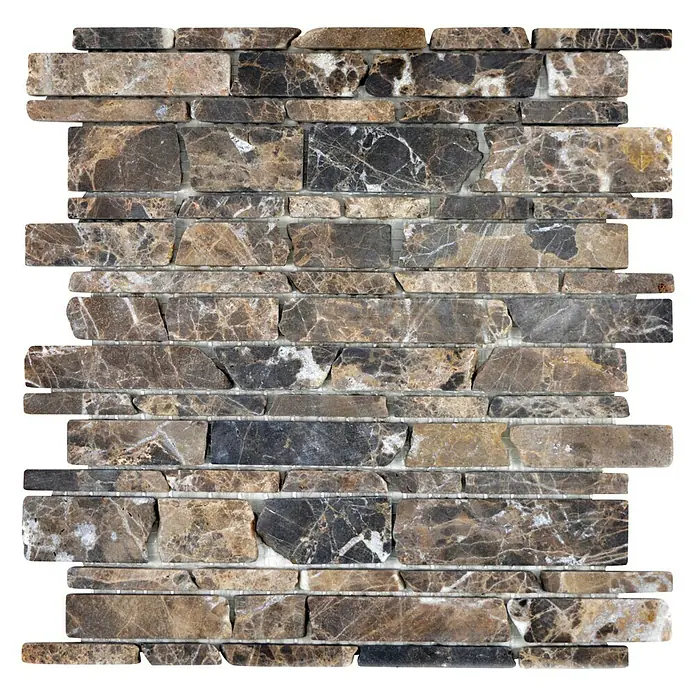 Mosaikfliese Brick Uni MOS BRICK 285 - 27,5 x 30 cm, Braun, Matt - Ansicht von oben