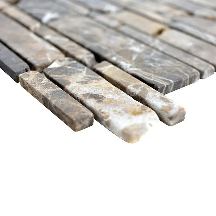 Mosaikfliese Brick Uni MOS BRICK 285 - 27,5 x 30 cm, Braun, Matt - Detailaufnahme