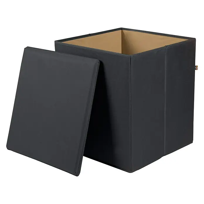 Phönix Sitz- & Aufbewahrungsbox Stor it - L x B x H: 41 x 41 x 44 cm, Polyester, Schwarz - Anwendungsbeispiel