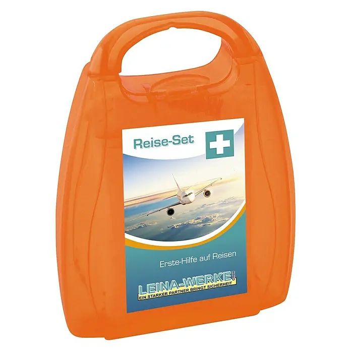 Leina-Werke Erste-Hilfe-Box Reise - Kunststoff, Farbe: Orange, Transparent