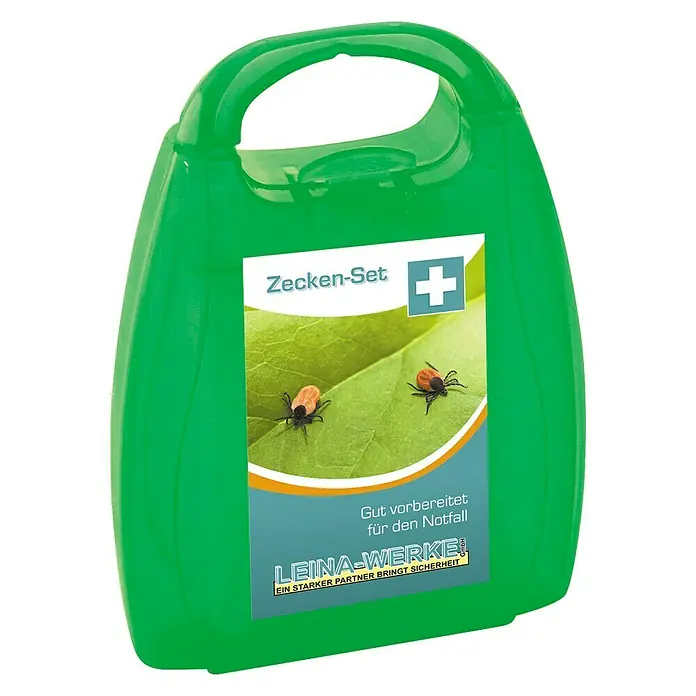 Leina-Werke Erste-Hilfe-Box Zecken - Kunststoff, Farbe: Grün, Transparent