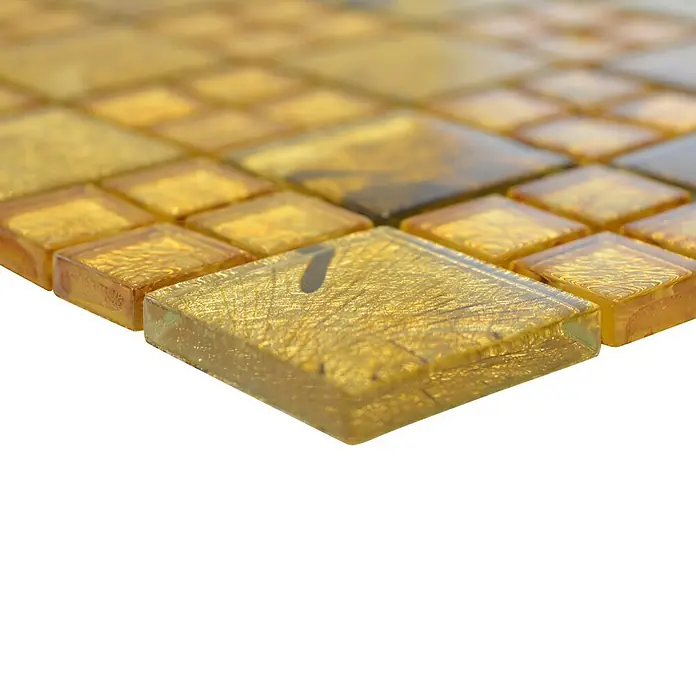 Mosaikfliese Crystal Desert XCM 8DSG - 30 x 30 cm, Gold, Glänzend - Detailaufnahme