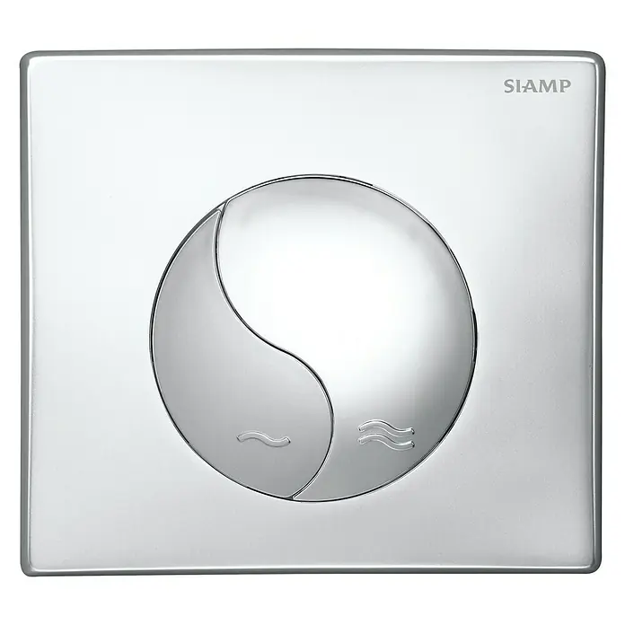 Siamp Betätigungsplatte Ying Yang - Chrom Hochglanz, 2-Mengen-Spülung