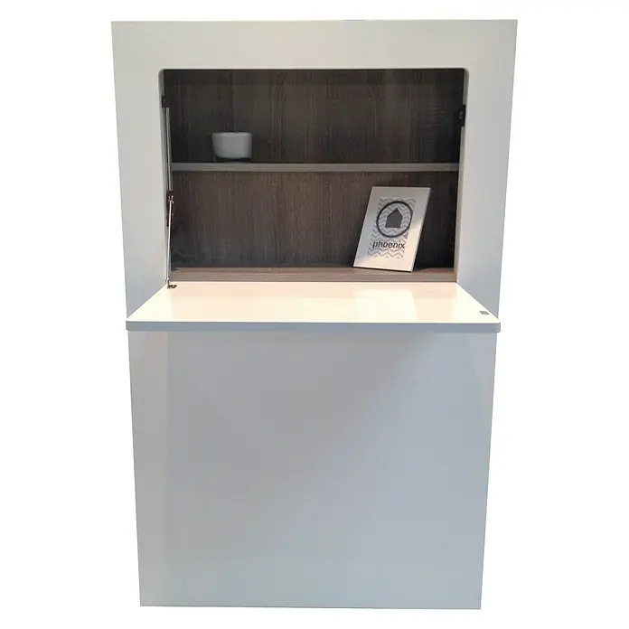 Phönix Wandschreibtisch Milano - L x B x H: 20 x 81 x 128,5 cm, Natur/Weiß - Vorderansicht