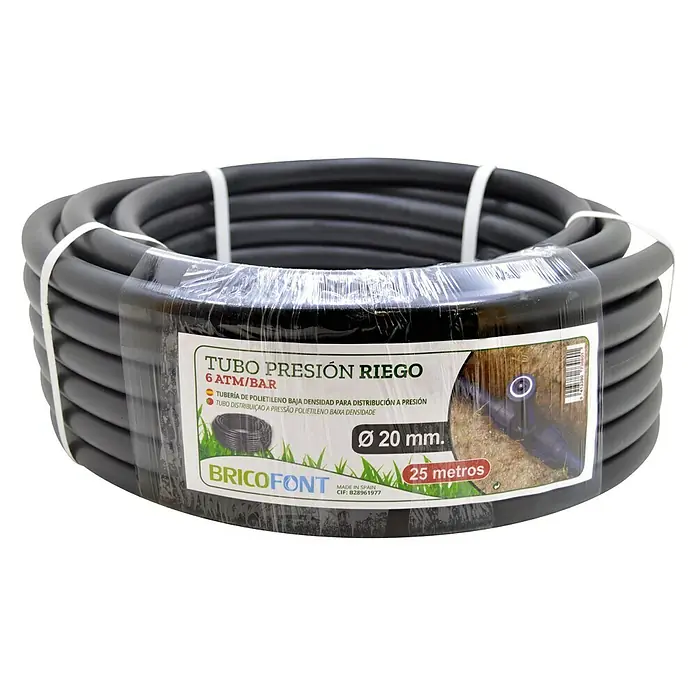 Tubo PE para riego - Ø x L: 20 mm x 25 m, Polietileno