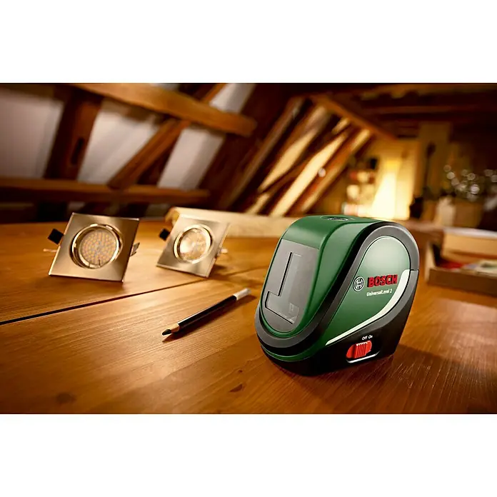 Bosch Križni laserski nivelir Universal Level 2 - Maksimalni radni prostor: 10 m - Pogled s lijeve strane