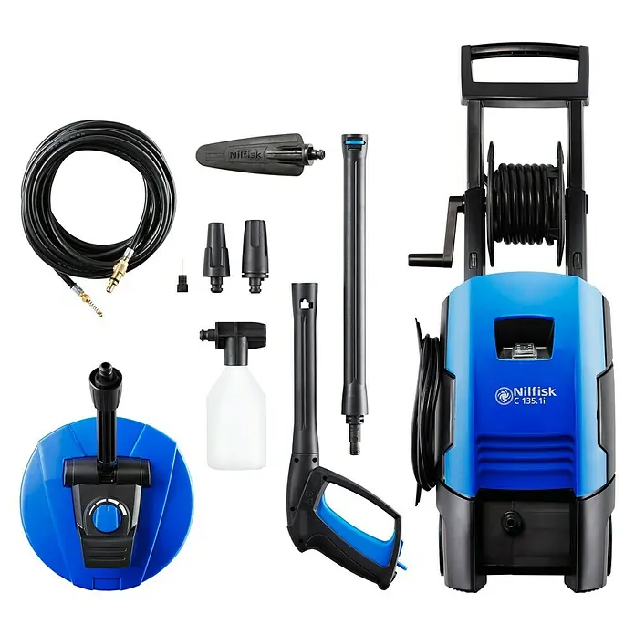 Nilfisk Hogedrukreiniger C 135.1-8i Pad X-Tra - 1.700 W, 135 bar, Waterdoorvoer: 380 - 440 l/u - Vooraanzicht