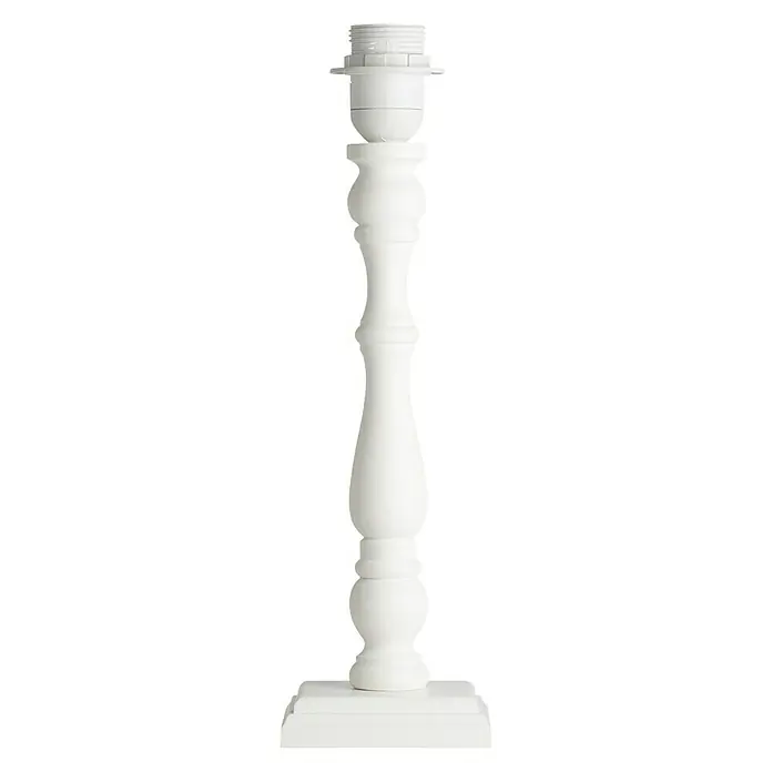 Home Sweet Home Postolje svjetiljke Woodi - 40 W, Boja: Bijele boje, Visina: 38 cm, Kutno - Pogled sprijeda