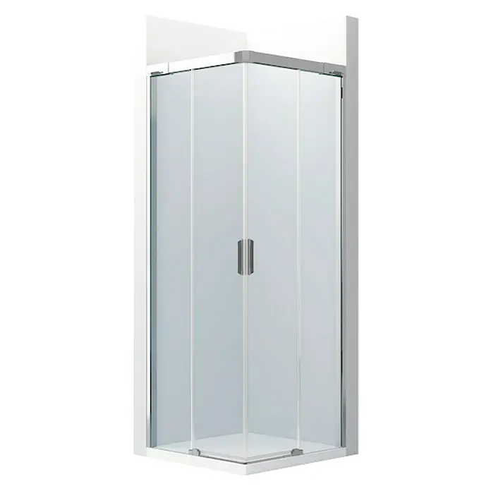 Roca Mampara de ducha frontal Naray L2 - An x Al: 77 x 195 cm, 6 mm, Cromo